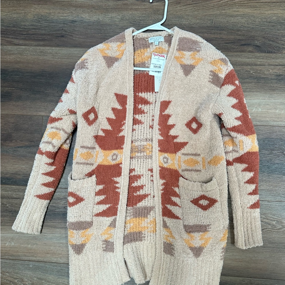 fuzzy cardigan